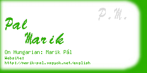 pal marik business card